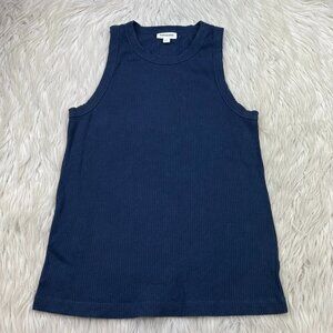 Frank And Oak Women's Navy Ribbed Tank